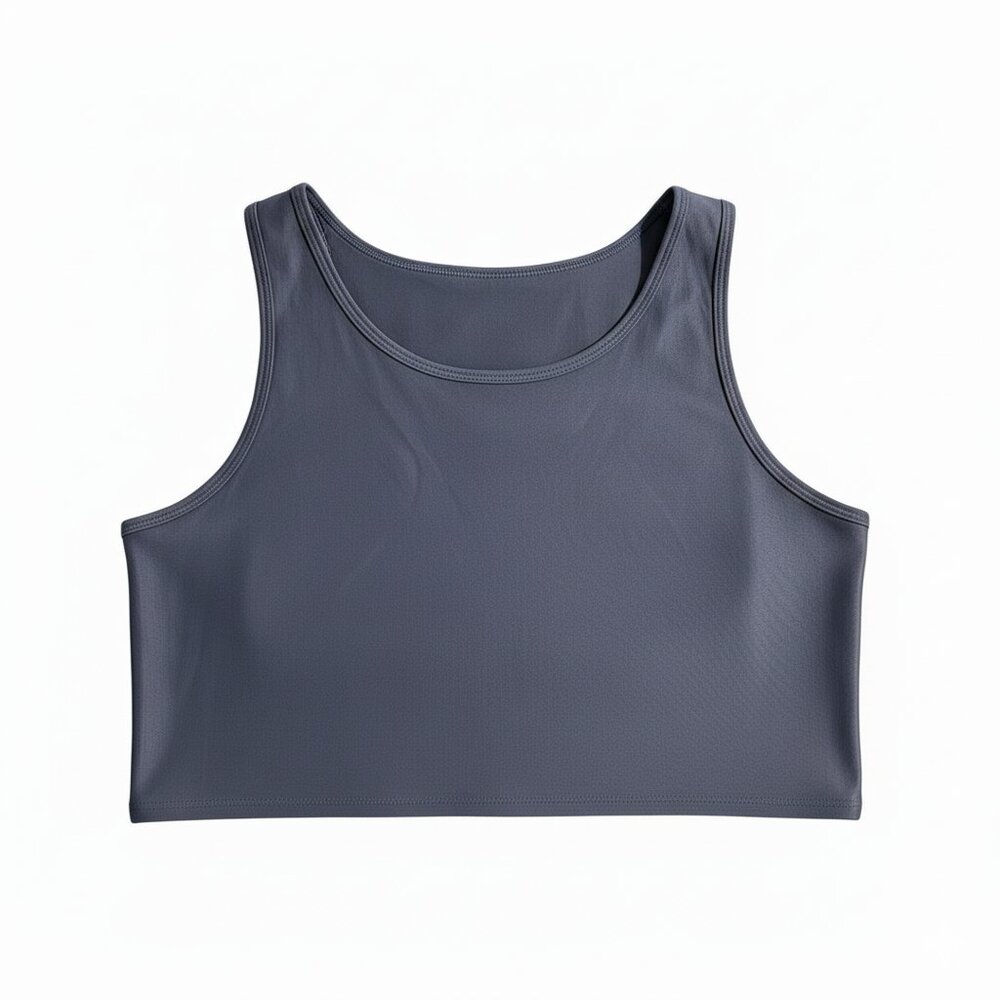 Freely Girls Sports Bra Racerback Style Keyhole Cutout Dark Gray XL NEW